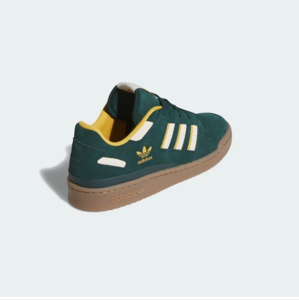 adidas Forum Low CL Causal Aurora Ivy White Green Yellow JQ2656 Men's Size 9.5